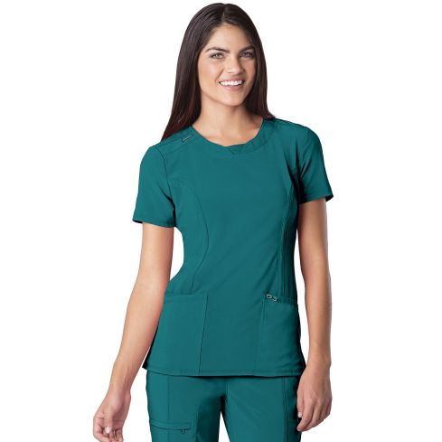 Cherokee Infinity Women's 3-Pocket STRETCH Round Neck Scrub Top