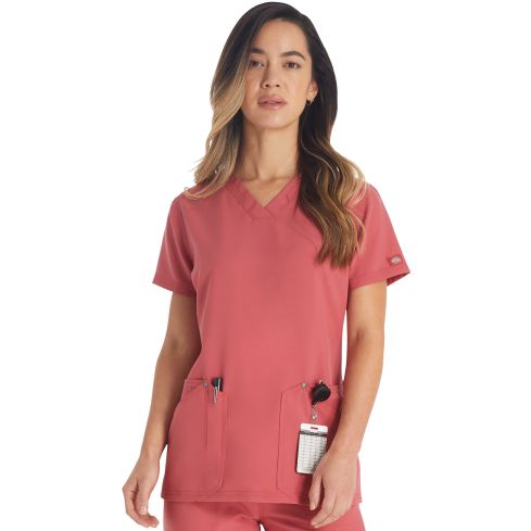 Dickies Women's Contemporary V-Neck Top