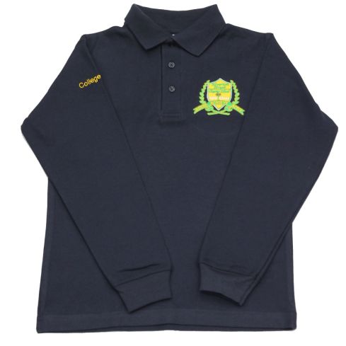 Embroidered Long Sleeve Pique Polo