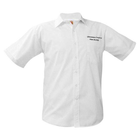 Embroidered School Uniform Boys Short Sleeve Oxford Shirt