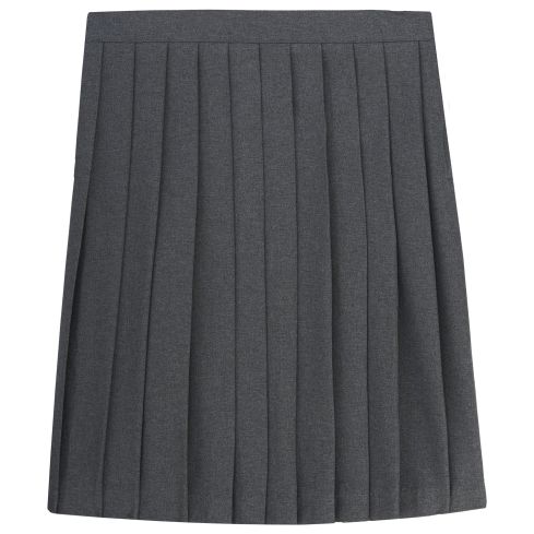French Toast Adjustable Waist Mid Length Pleated Skirt
