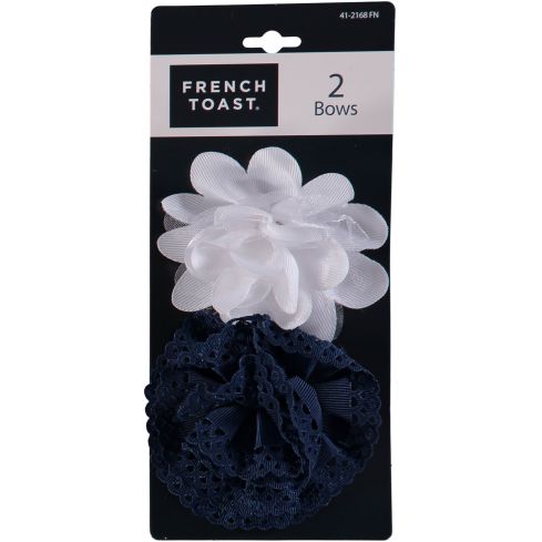 French Toast Girls Chiffon Flower Bow (2-Pack)