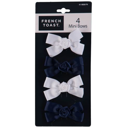French Toast Girls Mini Bow (4-Pack)