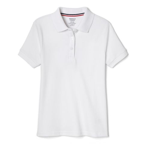 French Toast Girl's Short Sleeve Interlock Polo with Picot Collar