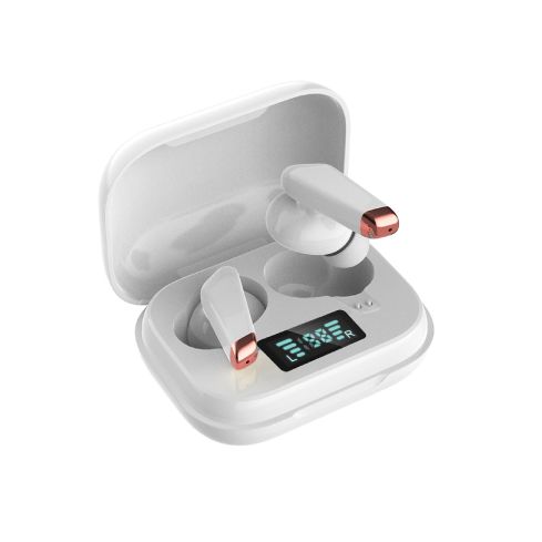 GABBA GOODS PREMIUM TRUEBUDS AIR TRUE WIRELESS EARBUDS WITH CHARGING CASE AND LED BATTERY LIFE INDICATOR