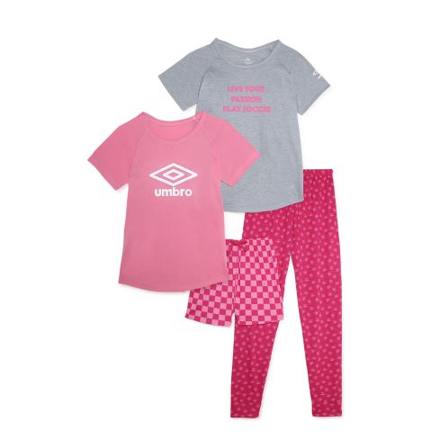 Girls Umbro 4 Pack Pajama Set