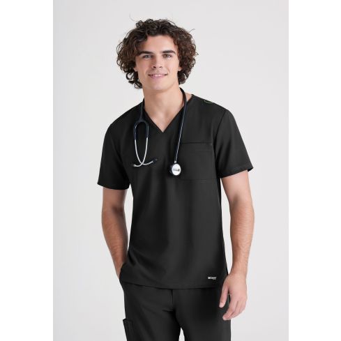 Grey's Anatomy Men's Evolve Piped V-Neck Top