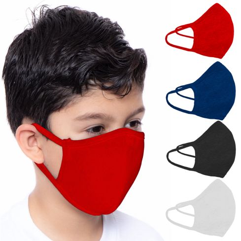 Kids Elastic Fabric Reusable Face Mask (2 Pack)