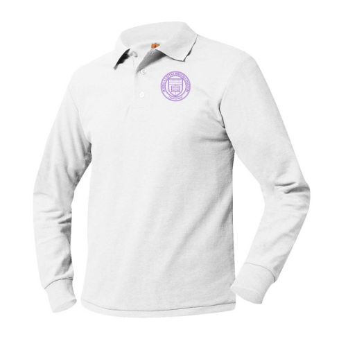 Long Sleeve Embroidered Pique Polo