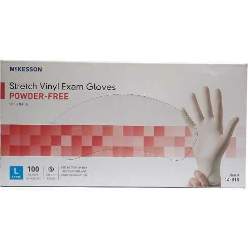 McKesson Stretch Vinyl Exam Gloves Powder-Free 100CT