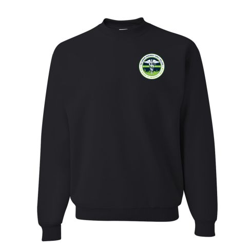 Printed Black 8 oz. NuBlend Fleece Crew Sweatshirt