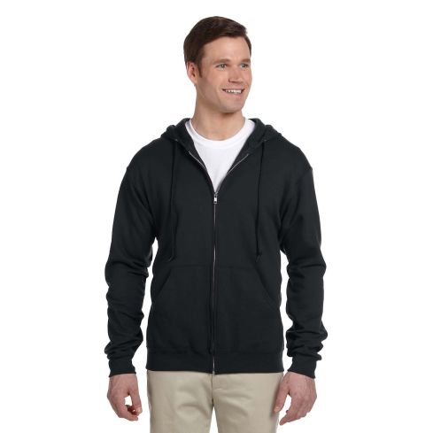 Printed Black 8 oz. NuBlend Fleece Full-Zip Hood Sweatshirt