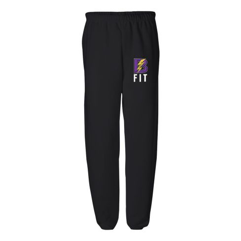 Printed Black 8 oz NuBlend Fleece Sweatpants