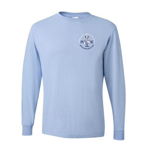 Printed Lt Blue Long Sleeve T-Shirt