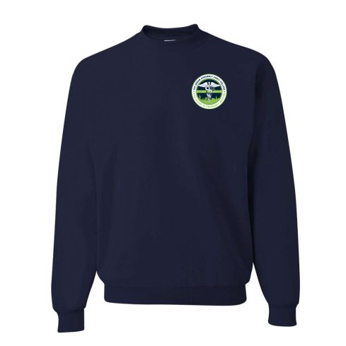 Printed Navy 8 oz. NuBlend Fleece Crew Sweatshirt