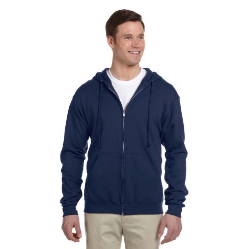 Printed Navy 8 oz. NuBlend Fleece Full-Zip Hood Sweatshirt
