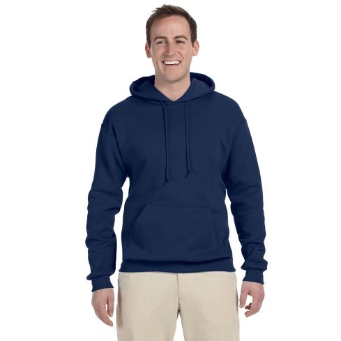 Printed Navy 8 oz. NuBlend Fleece Pullover Hood Sweatshirt