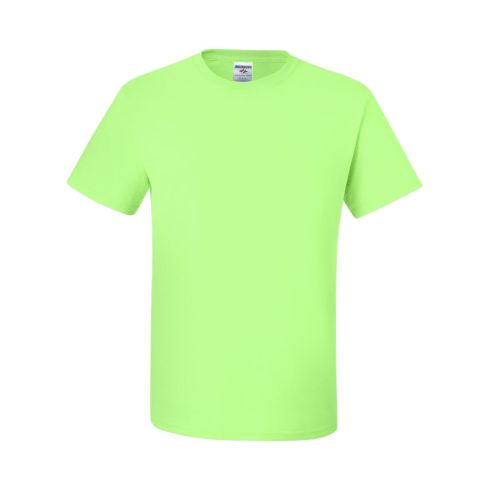 Printed Neon Green Short Sleeves 5.6 Oz. Dri-Power Active T-Shirt