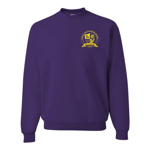 Printed Purple 8 oz. NuBlend Fleece Crew Sweatshirt