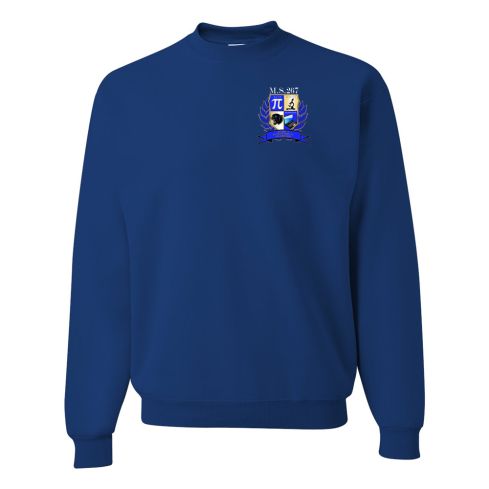 Printed Royal 8 oz. NuBlend Fleece Crew Sweatshirt