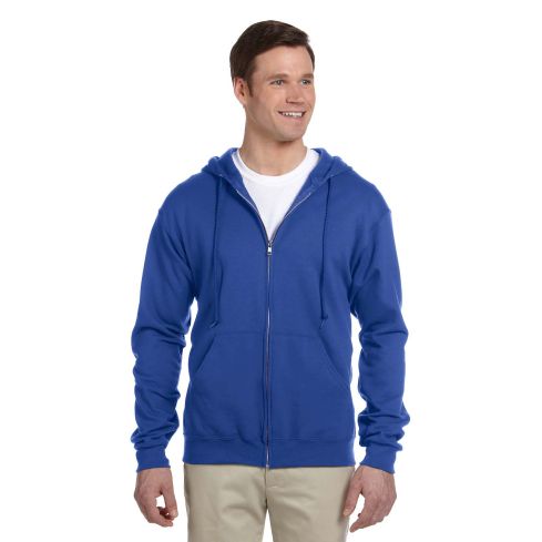 Printed Royal 8 oz. NuBlend Fleece Full-Zip Hood Sweatshirt