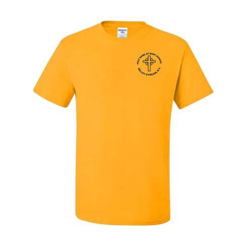 Printed Short Sleeves Gold T-Shirt (NEW ITEM - Optional)