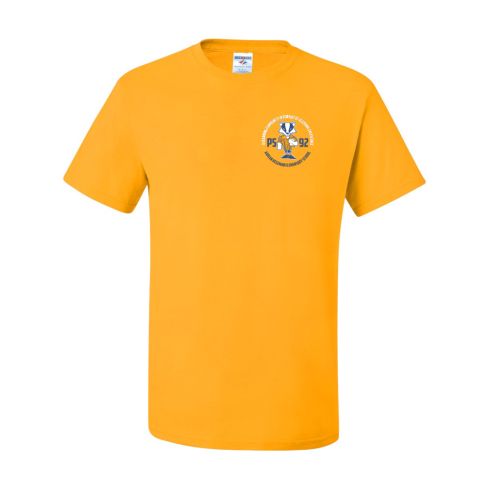 Printed Short Sleeves Gold T-Shirt