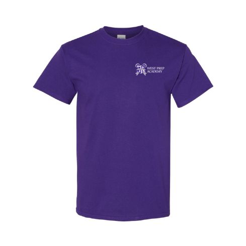 Printed Short Sleeves Purple T-Shirt
