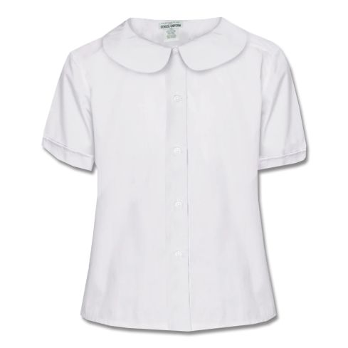 School Uniform Girls Short Sleeve Peter Pan Blouse