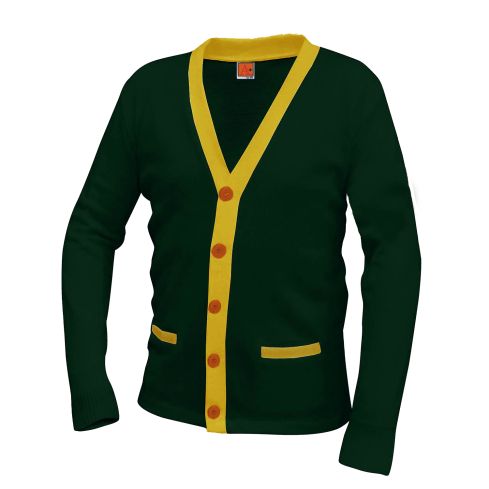 School Uniform Unisex Button-Down Varsity Cardigan Sweater