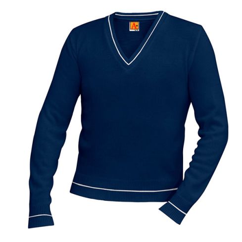 School Uniform Unisex V-neck Jersey Pullover Sweater