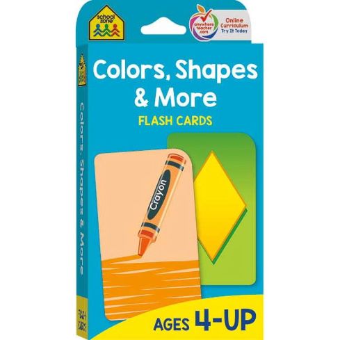 School Zone Colors, Shapes & More Flash Cards