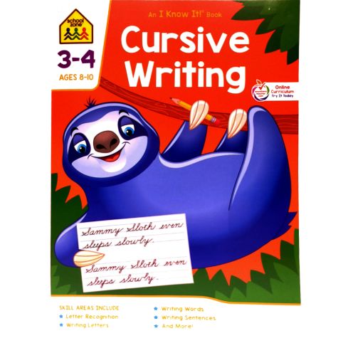 School Zone Publishing Cursive Writing 3-4 Workbook