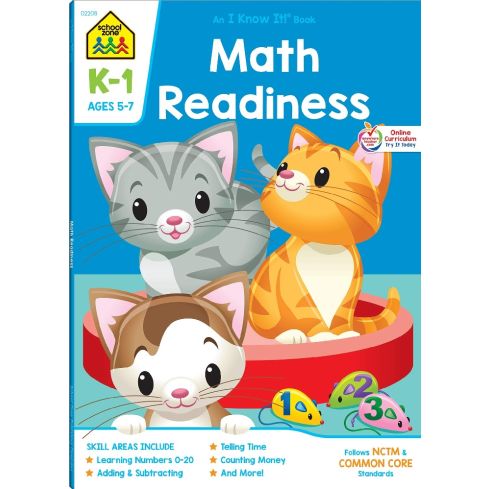 School Zone Publishing Math Readingness K-1 Workbook