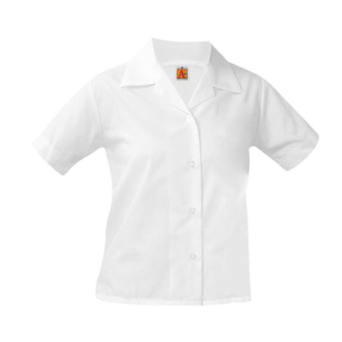 Short Sleeve Pointed Collar Blouse