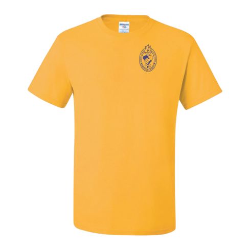 Short Sleeves Printed Gold T-Shirt