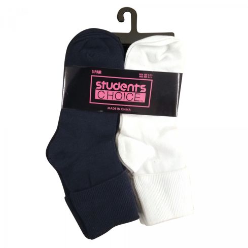Students Choice Girls Cuff Socks (5-Pack)