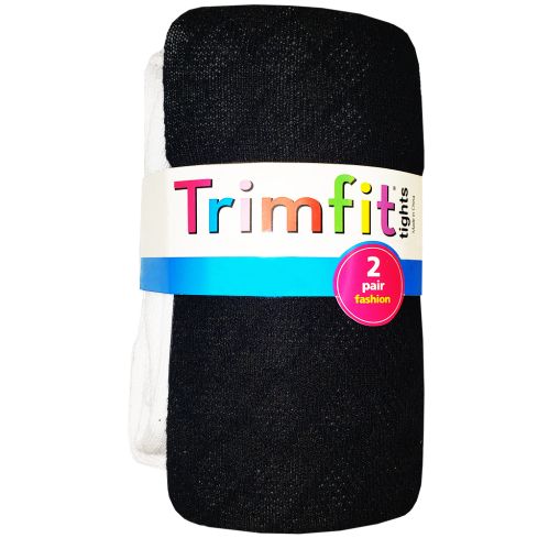 Trimfit Girls Diamond Textured Tights (2-Pack)
