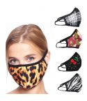 Elastic Fabric Reusable Face Mask Printed Colors