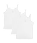 Girls 3 Pack White Camisole Tops