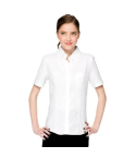 Girls Short Sleeve Stretch Oxford Shirt
