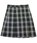 School Uniform Girls Kick Pleat Plaid Skirt