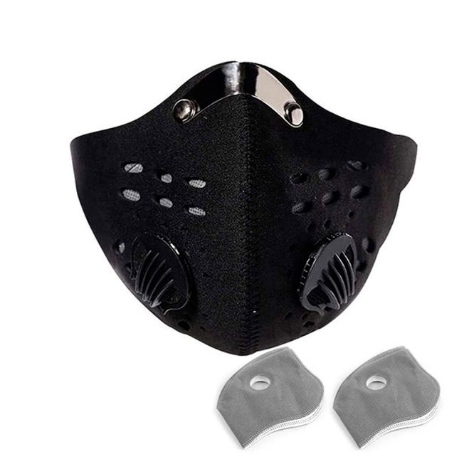 Active Carbon Mask with Dual Filters (Filters Included)