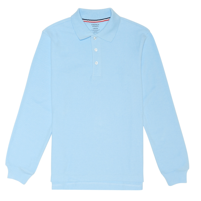 French Toast Long Sleeve Pique Polo Shirt