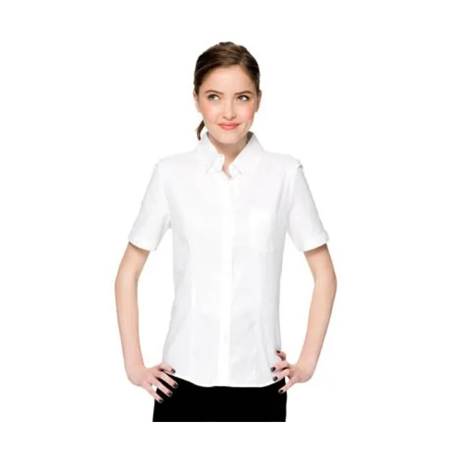 Girls Short Sleeve Stretch Oxford Shirt