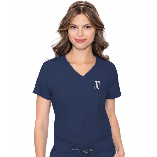 Med Couture Insight Womens One Pocket Tuck-In Top