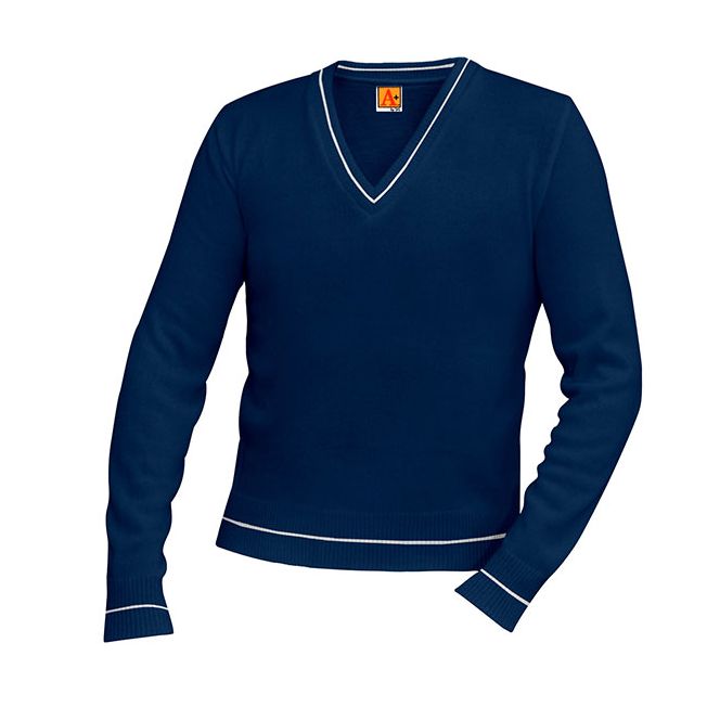 School Uniform Unisex V-neck Jersey Pullover Sweater