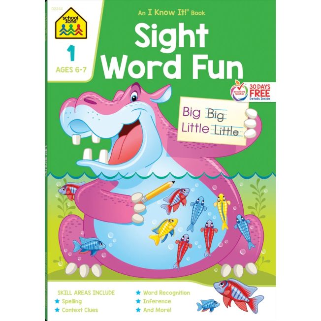 School Zone Publishing Sight Word Fun Grade 1 Workbook